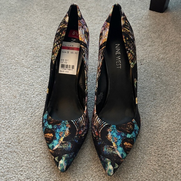 Nine West Shoes - Nine West Multicolor Patterned Pointed-Toe Pumps